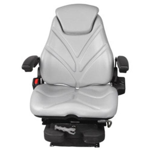  Seat Assembly Low Pro Mechanical Suspension Gray Vinyl - image 2