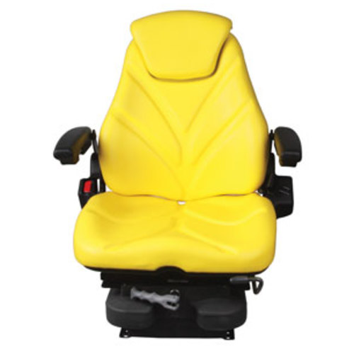  Seat Assembly Low Pro Mechanical Suspension Yellow Vinyl - image 2