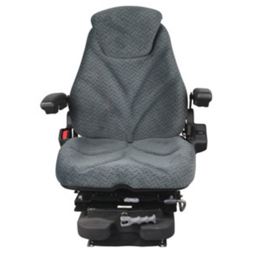  Seat Assembly with Isolator Low Pro Mechanical Suspension Gray Cloth - image 2