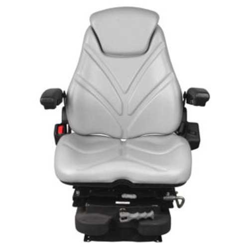  Seat Assembly Low Profile Mechanical Suspension with Isolator Gray Vinyl - image 2