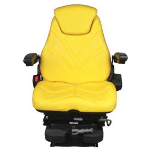  Seat Assembly Low Profile Mechanical Suspension with Isolator Yellow Vinyl - image 2
