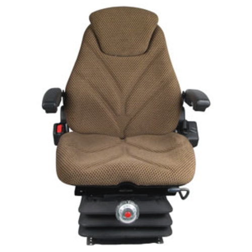  Seat Assembly Mechanical Suspension Brown Checkered Cloth - image 2