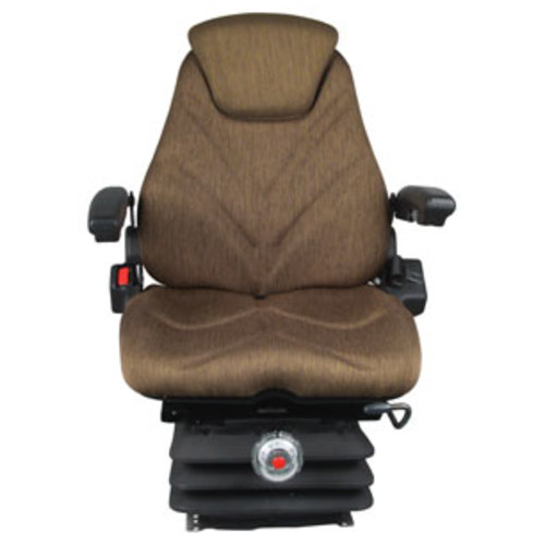  Seat Assembly Mechanical Suspension Brown Cloth - image 2
