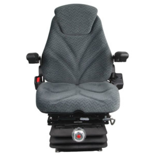  Seat Assembly with Isolator Mechanical Suspension Gray Cloth - image 2