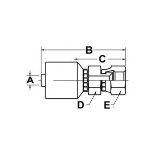 HW Series HW JX Female JIC 37° Swivel Pipe Pack of 5 - image 2