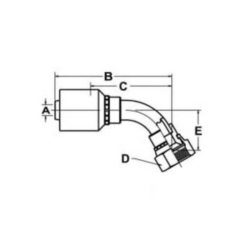 HW Series HW FJX45 JIC 37° Swivel Pipe - image 2