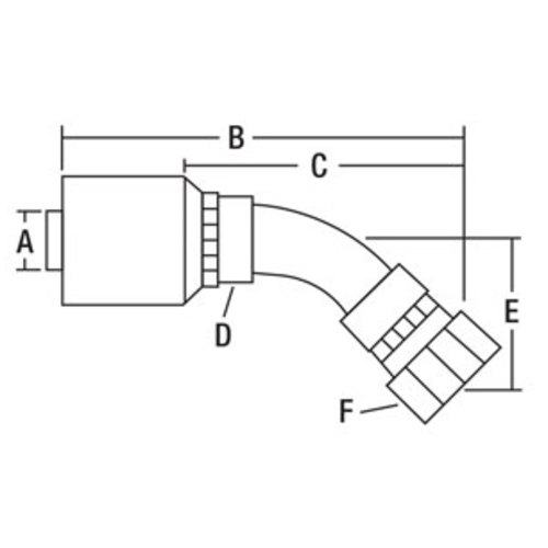  HW-FJX45 Female JIC 37° Swivel 45° Elbow Hydraulic Fitting - image 4