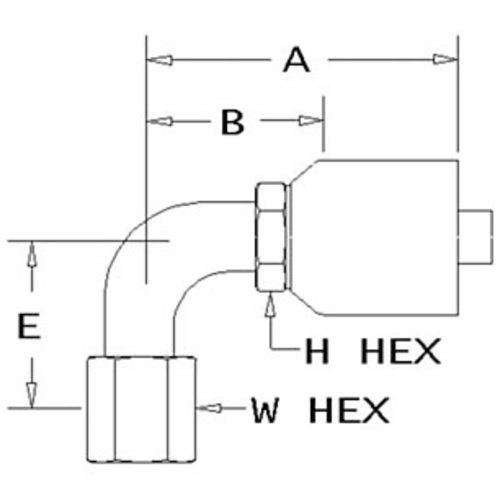 HW Series HW FJX 90 JIC 37° Swivel Pipe - image 2