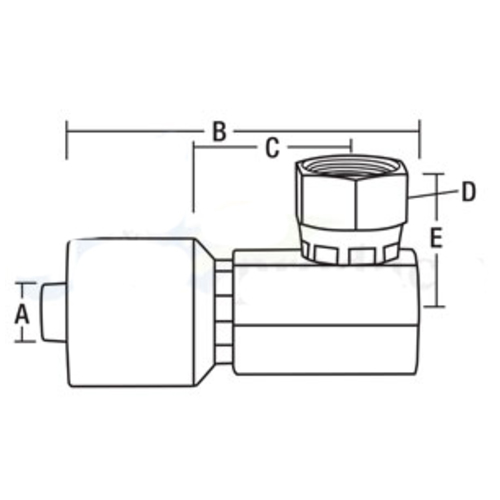  Female JIC 37° Swivel 90° Elbow Fitting - image 2