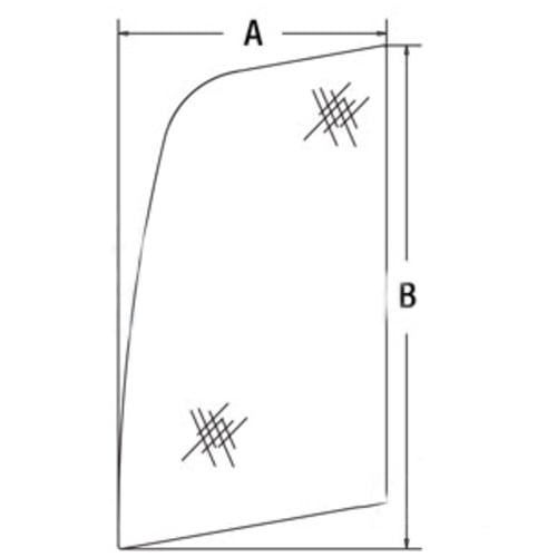 John Deere Cab Door Glass Upper Front - image 2