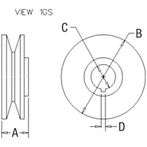Miscellaneous 1V Groove Pulley - image 2