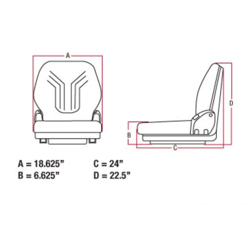 Miscellaneous Black Vinyl Grammer Seat Assembly - image 3