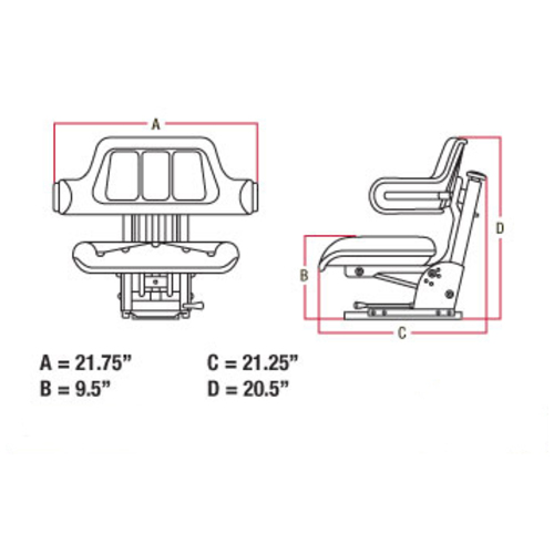 Ford New Holland Tractor Seat Blue - image 2