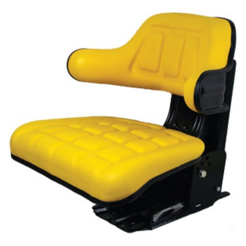 John Deere Yellow Vinyl Seat Wrap Around Back With Arms - image 1