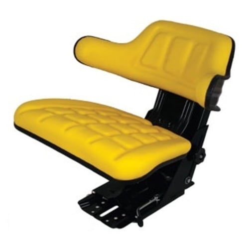 John Deere Yellow Vinyl Seat Wrap Around Back With Arms - image 1