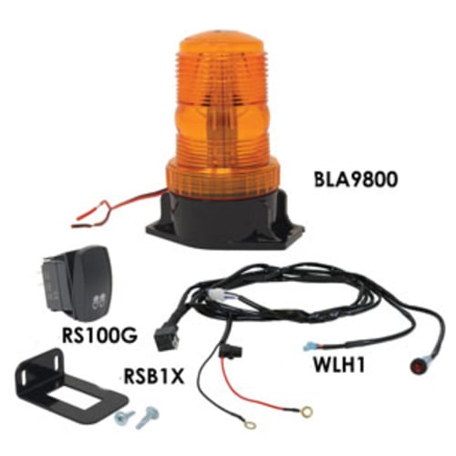  LED Rotating Beacon Kit Orange - image 2