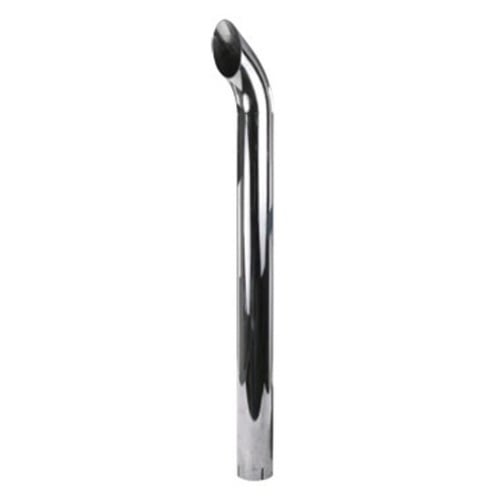 Universal Chrome Exhaust Stack Curved 48" ID 3 3/4" - image 1