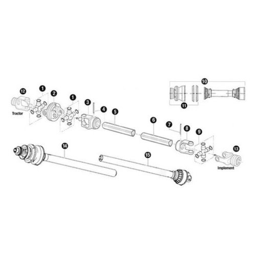 Bush Hog 86532 Outer Drive Tube Size 8 & 9 Farm Parts Store